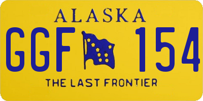 AK license plate GGF154