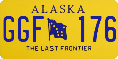 AK license plate GGF176
