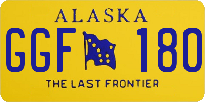 AK license plate GGF180