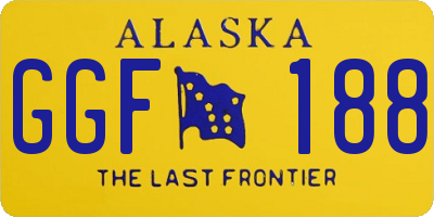 AK license plate GGF188