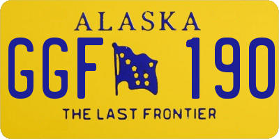 AK license plate GGF190