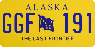 AK license plate GGF191