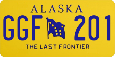 AK license plate GGF201