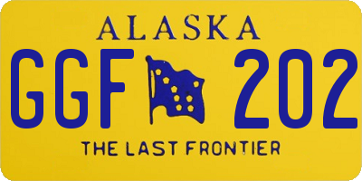 AK license plate GGF202