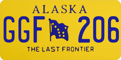 AK license plate GGF206