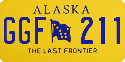 AK license plate GGF211