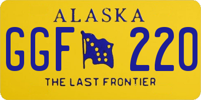 AK license plate GGF220