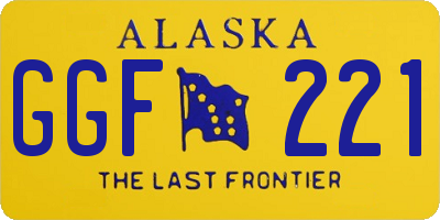 AK license plate GGF221