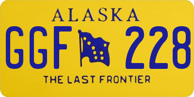 AK license plate GGF228