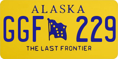 AK license plate GGF229