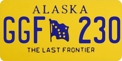 AK license plate GGF230