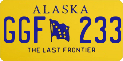 AK license plate GGF233