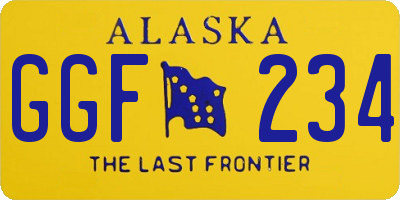 AK license plate GGF234