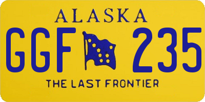 AK license plate GGF235