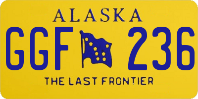 AK license plate GGF236