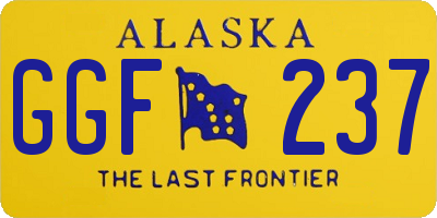 AK license plate GGF237