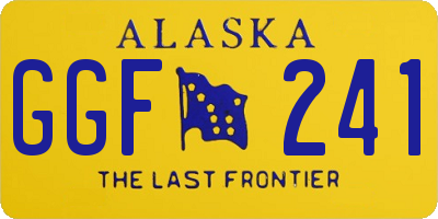 AK license plate GGF241