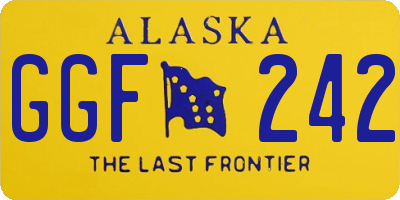 AK license plate GGF242