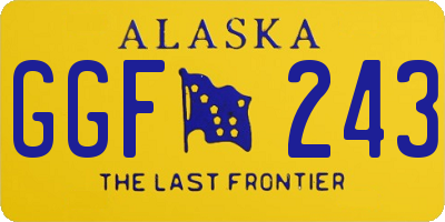 AK license plate GGF243