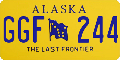 AK license plate GGF244