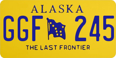 AK license plate GGF245