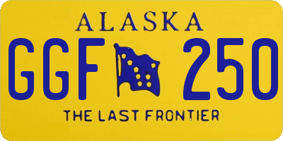 AK license plate GGF250