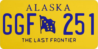 AK license plate GGF251