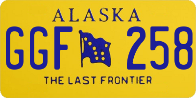 AK license plate GGF258