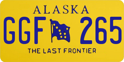 AK license plate GGF265