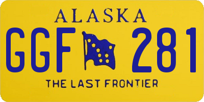 AK license plate GGF281