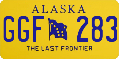 AK license plate GGF283