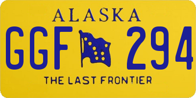 AK license plate GGF294