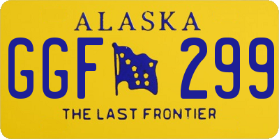 AK license plate GGF299