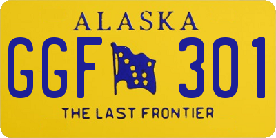 AK license plate GGF301