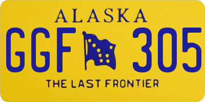 AK license plate GGF305