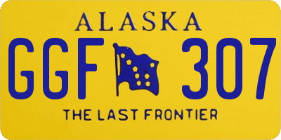 AK license plate GGF307