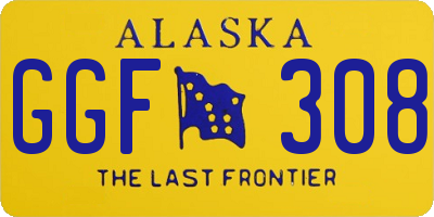 AK license plate GGF308