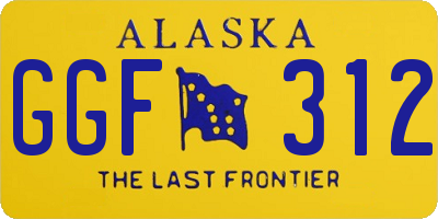 AK license plate GGF312