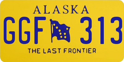 AK license plate GGF313