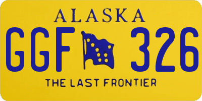 AK license plate GGF326