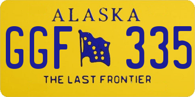 AK license plate GGF335