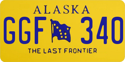 AK license plate GGF340
