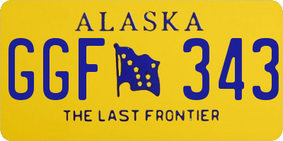 AK license plate GGF343