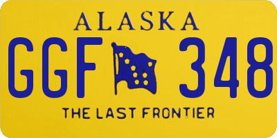 AK license plate GGF348
