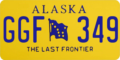 AK license plate GGF349