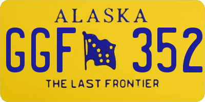 AK license plate GGF352