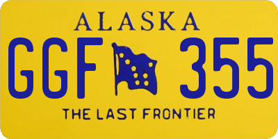 AK license plate GGF355