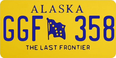 AK license plate GGF358