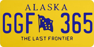 AK license plate GGF365