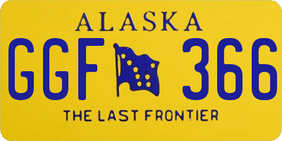 AK license plate GGF366